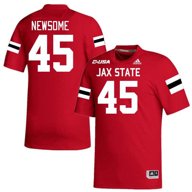 #45 Dee Newsome Jacksonville State Gamecocks College Football Jerseys Stitched-Red